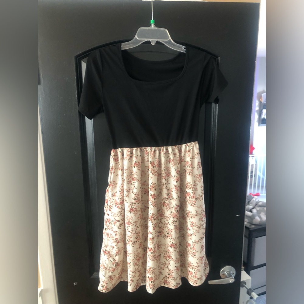 Black and floral dress